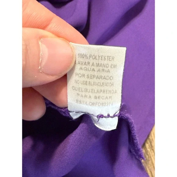 41 Hawthorn Purple Split Neck Button Front 3/4 Sleeve Blouse Size Medium - Picture 10 of 11